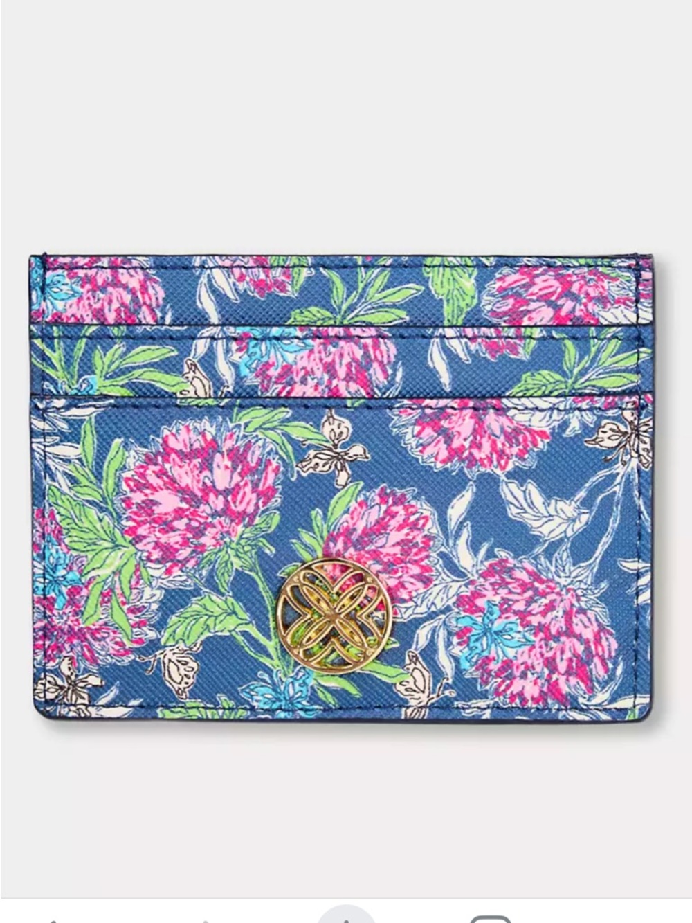NWT Lilly Pulitzer card holder, blue and pink floral